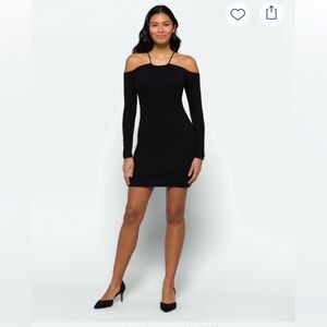 LNA Charolette Ribbed Cut-Out Dress-S NWT